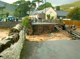 Leenane Bridge collapsed